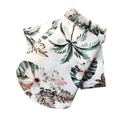 China Viable Dog T-Shirts with Hawaiian Coconut Tree Print Dog Apparel Costume for Small to Medium Dog for sale