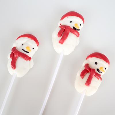 China Natural Wholesale Custom Christmas Lollipop Sweet Cream Flavor Lollipop for sale