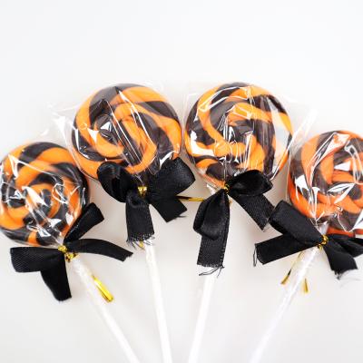 China Natural Wholesale Custom Candy Exquisite Colorful Swirl Lollipop for sale