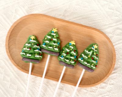 China Hot Selling Natural Chinese Candy Shaped Christmas Tree Lollipop for sale