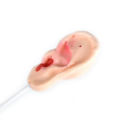 China Various Natural Custom Lollipop Interesting Ear Shape Lollipop for sale