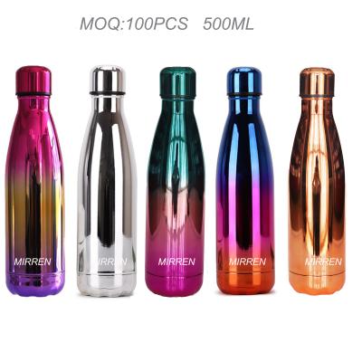 China Amazon Business Hot Sale Stainless Steel Vacuum Double Wall Cola Shape Insulated Water Bottle 500ml for sale