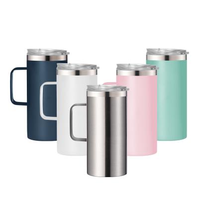 China PORTABLE Hot Sale Custom Logo Amazon Double Wall Stainless Steel Vacuum Sublimation Masks Tumbler Mugs With Handle for sale