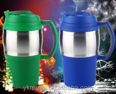 China Inner 28OZ and stainless steel sustainable plastic outer beer mug, bubba mug. for sale