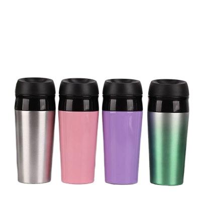 China 2020new Item 400ML Stainless Steel Heat Insulation Cup Coffee Mug Viable External Plastic Car Travel Inner Mug for sale