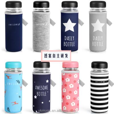 China CANS customizd sports water bottle neoprene cover with handle for sale