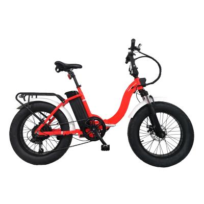 China Aluminum Alloy 36V 48V Step Down Cycle Electric Bike Women E-Bike Folding Fat Tire 20inch Electric Bike for sale