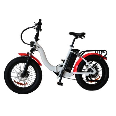 China 36V 48V Fat Tire Women's E-Bike 20inch Aluminum Alloy Step Ebike Folding Electric Cycle 20inch for sale