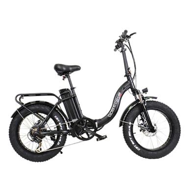 China Aluminum Alloy E Bike 500w 48v 20 Inch Battery 20inch Wheel Snow Tire Beach Foldable Cruiser A Folding Fat Tire Electric Bicycle for sale