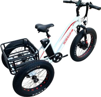 China Aluminum alloy 350W cargo tricycle electric bike 3 wheel for adult other tricycle with lithium battery power for sale