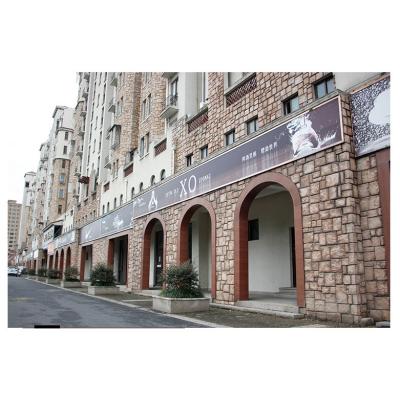 China Rustic Castle Stone Veneer For Shop Commercial Restaurant Facing Faux Stone Cement Culture Rustic Decorative Exterior Stone for sale