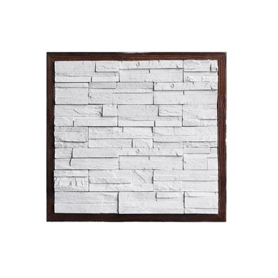 China Modern rustic decorative white stacked outdoor stone faux panel culture front wall villa artificial handmade landscape wall stone for sale