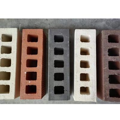 China Corner Bricks Hollow Out Commercial Wire Cut Terracotta Cladding Bricks Building Construction Brick Facade Kiln Wall Clay Rustic Bricks for sale