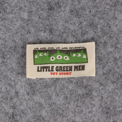 China Low MOQ Viable Custom Logo Cotton Labels, Garment Printing Labels for sale