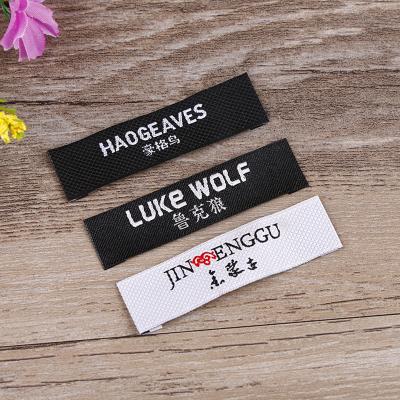 China Sustainable Famous Custom Fabric Woven Label For Clothing for sale