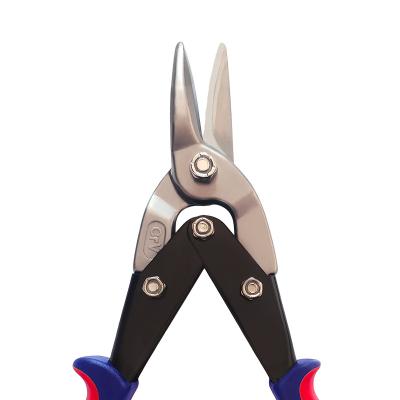 China TENGDA High Quality Sharp Aviation Tin Scissors Sharp Tip Cutting Steel Scissors 10in for sale