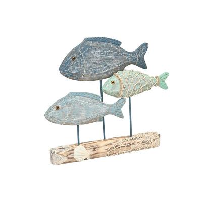 China Best Selling Goods Wooden Using Ocean Series Solid Wood Fish Decoration Living Room Bedroom Cafe Home Decoration for sale