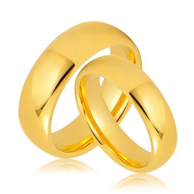 China CLASSIC Simple Classic 18K Gold Tungsten Engagement Wedding Rings for sale