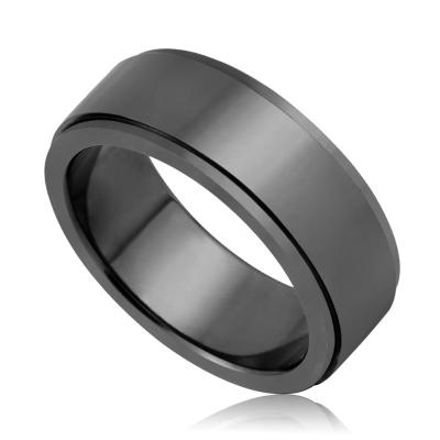 China Wholesale Black Wedding CLASSIC Zirconium Ring Blank for sale