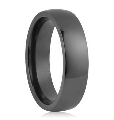 China CLASSIC Simple Black Zirconium Rings for sale