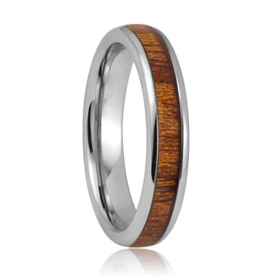 China Hiphop 4mm Wooden Rings Titanium Jewelry Women for sale