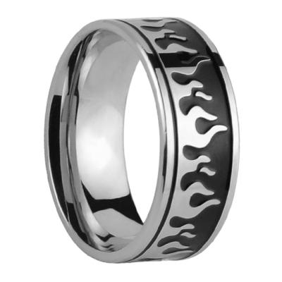 China CLASSIC Customized Stainless Steel Enamel Flame Rings For Men for sale