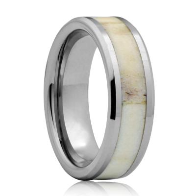 China CLASSIC Lighter Deer Antler Tungsten Carbide Ring Mens Wedding Rings for sale