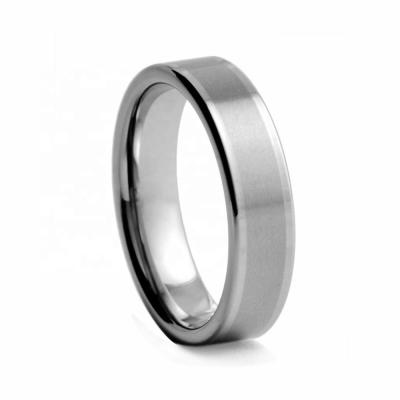 China CLASSIC flat tungsten wedding ring 6mm for sale