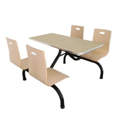 China One Piece 4 Seat Dining Table Restaurant Snack Dining Table And Chairs for sale