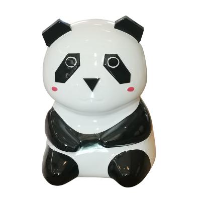 China Outdoor Garden Decoration Fiberglass Resin Panda Animal Sculpture for sale