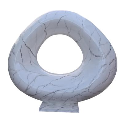 China Custom Outdoor Modern Large Fiberglass Abstract Art Deco Sculpture for sale