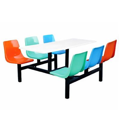 China 35mm Fibreglass Dining Table With Sturdy Metal Legs 6 Seats for sale