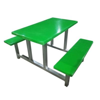 China Rectangular School Canteen 4 Seater Table And Chair Set for sale