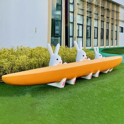 China Cute Rabbit Shape Modern Leisure Bench For Outdoor Park for sale