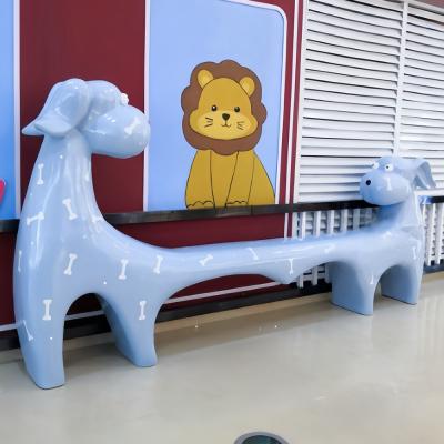 China Cute Puppy Shaped FRP Shopping Mall Leisure Chair Outdoor Waiting Chair for sale