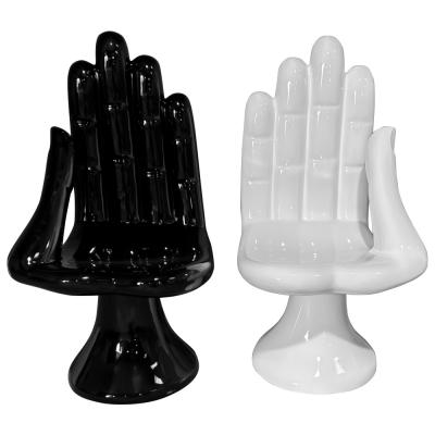 China Indoor And Outdoor Fibreglass Leisure Chair Shaped Buddha Hand Chair for sale