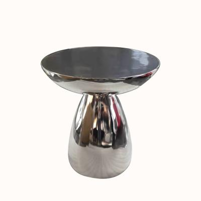 China One Piece Modern Minimalist Side Table Electroplated Fiberglass Coffee Table for sale