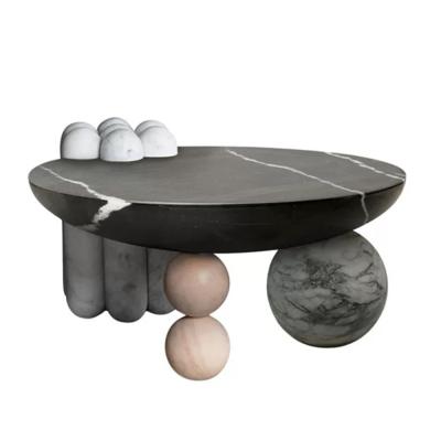 China Light luxury round sphere coffee table FRP creative side table for sale