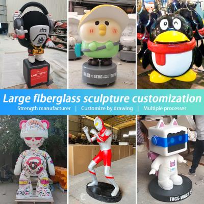 China Large Custom Fiberglass Sculpture Artists Manufacturers For Shopping Malls for sale