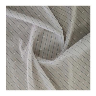 China Anti Pill 50%C50%R Stripes Swiss Stitches Interwoven With Cotton And Rayon Yarn Dye Fabric For Dress for sale