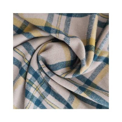 China Sustainable High Quality 100%cotton Woven Flannel Twill Plaids For Shirts for sale