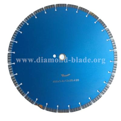 China Concrete Laser Welded Concrete Cutting Turbo Diamond Saw Blade For Old Concrete , Reinforced Concrete for sale