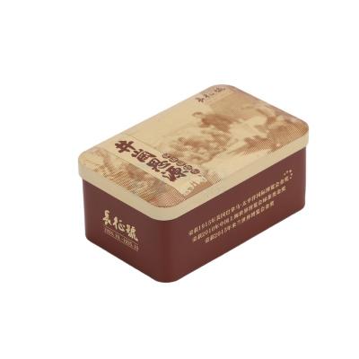 China Bear Candy Recyclable Chocolate Hazelnut Wafer Cookie Rectangular Packaging Iron Tin Box Metal Food Grade Custom Box for sale