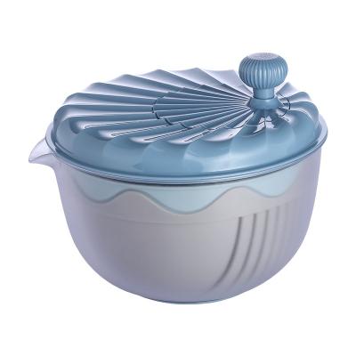 China Modern Simplicity Plastic Manual Salad Spinner Vegetable and Fruit Filter Basket Household Salad Dryer for sale