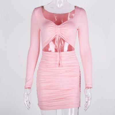 China 2021 Anti-static ladies' blouse and skirt sexy long-sleeved high-grade suit dress can be worn in daily life for sale