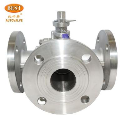 Китай General Q4231-B Three Way T Type Stainless Steel Flange Ball Valve продается