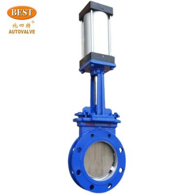 China General Open Closed Type QZ-C-DXZ43 Series Carbon Steel Pneumatic Rising Stem Type Knife Gate Valve for sale