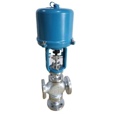 China General T24-B Stainless Steel Series Electronic Electric  3 Way Diffluence Control Valve for sale