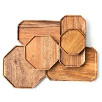 China Diyue Hot Tour of Home Viable Kitchen Household Items DIY191214 Plates Nordic Ins Tray Wood Food Serving Dish Tray Acacia Wood Plate for sale