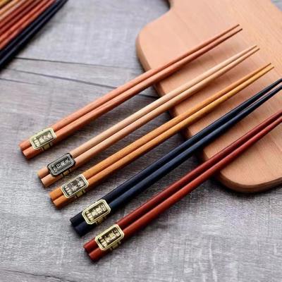 China Factory Wholesale Viable Home Kitchen Household Goods DIY2110151 Diyue Wooden Flatware Pack 5 Pair Chinese Wooden Chopsticks for sale